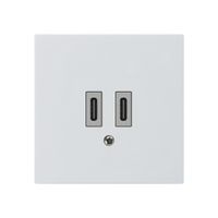 USB-Ladesteckdose Hager kallysto C-C 20W 5V 60×60mm weiss