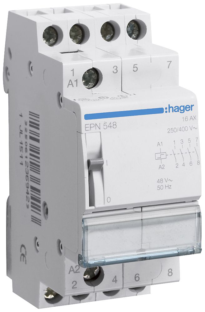 REG-Schrittschalter Hager 2TE 48VAC 24VDC 0 Öffner 4 Schliesser 0 Wechsler