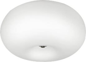 Wand-/Deckenleuchte Optica ø 350x210mm E27, 2x60W, Glas opal