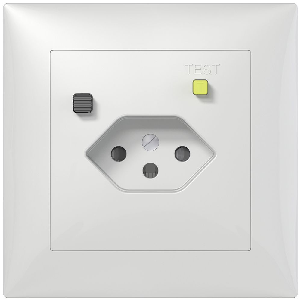 UP-FI-Steckdose SIDUS B T13 30mA, shutter, weiss glänzend