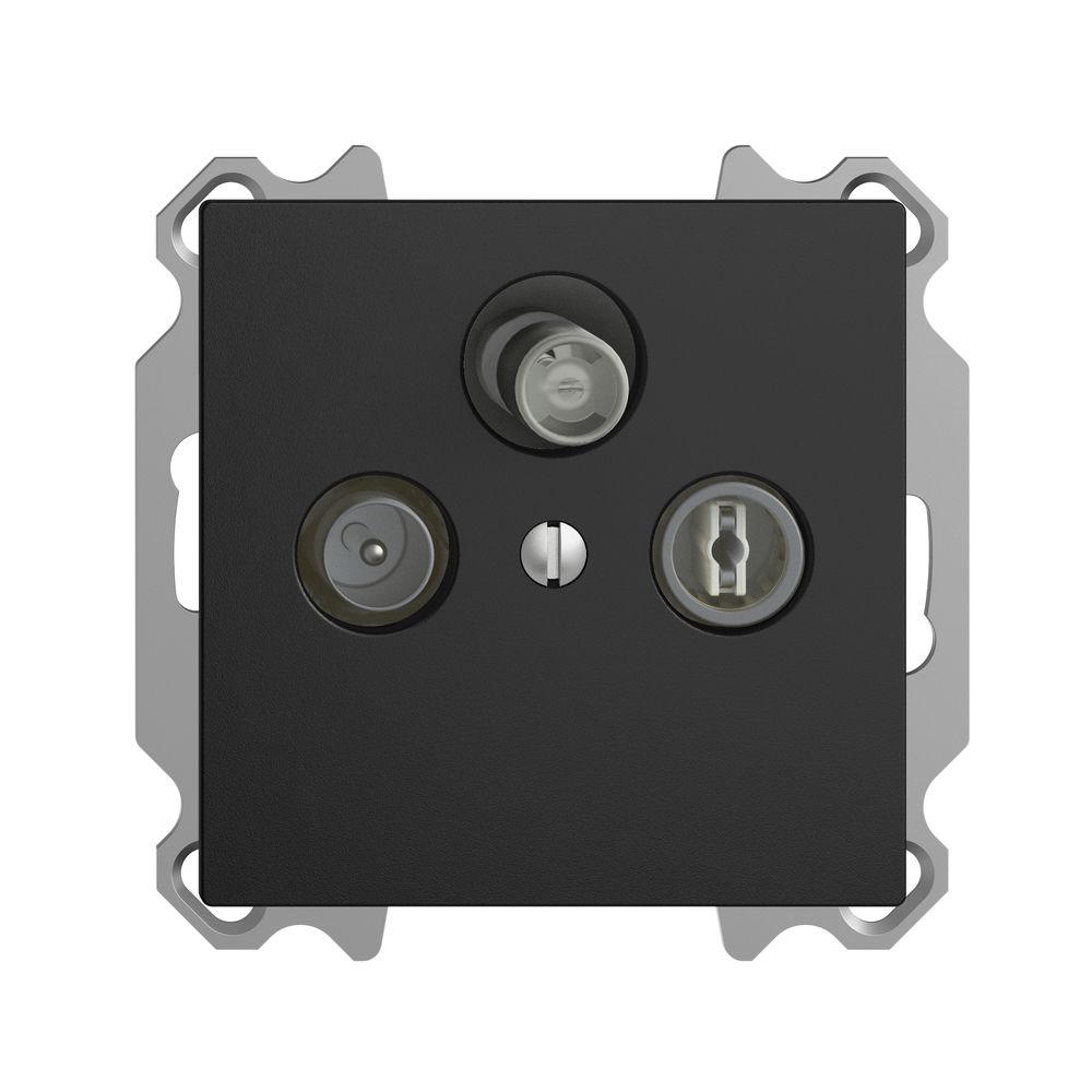 Prise d'antenne ENC SAT DB52 EDIZIOdue noir avec IEC/F