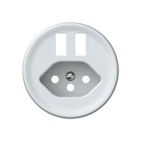 Frontset origin 2×USB Ladesteckdose mit Steckdose T13 weiss