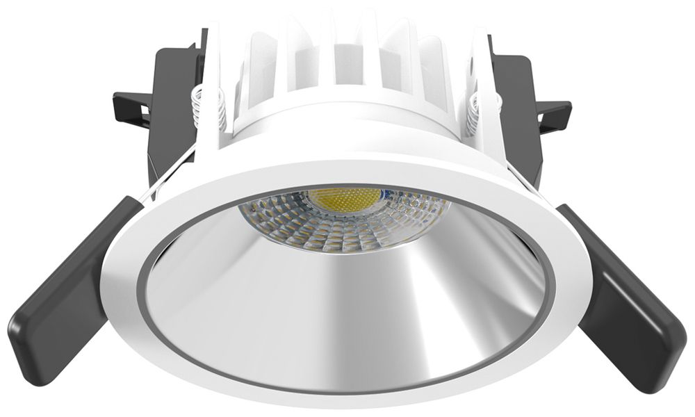 Downlight LED DOTLUX MULTIsnap 6W 685lm 2700…4000K IP20/IP44 WB VAR Ø90mm blanc
