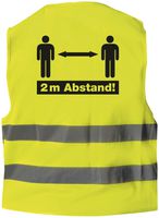 Warnweste Cimco "2m Abstand" EN ISO 20471 68×66cm