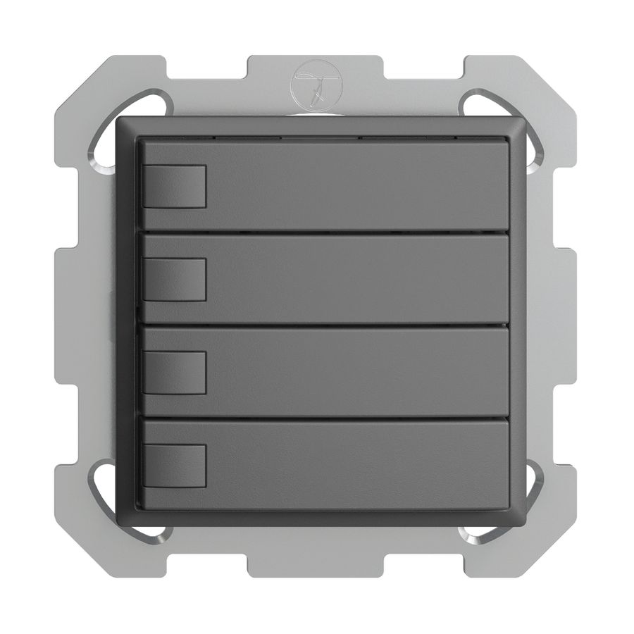 UP-KNX-Taster RGB EDUE, 250mW, o.LED, 4×Taste, 1×Tastenb., dgu