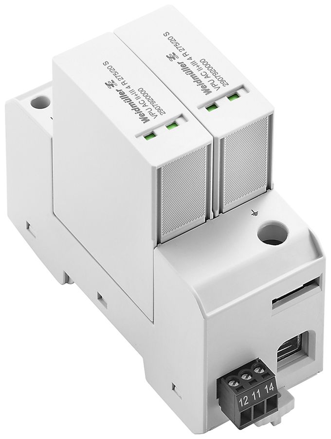 Parasurtension Weidmüller VPU AC II+III 4 R 275/20 S