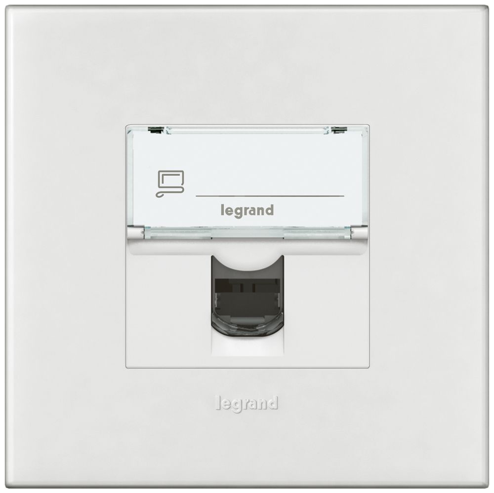 Support d'insertion ENC ATO 1×RJ45 blanc pour Keystone grd.I