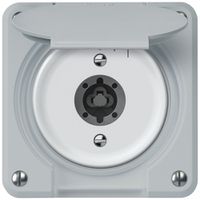 Contatto rotativo a chiave robusto 2P 2NO 20A 250V 86×86mm grigio