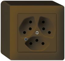 Presa AP Hager kallysto 3×T13 illuminato Q marrone