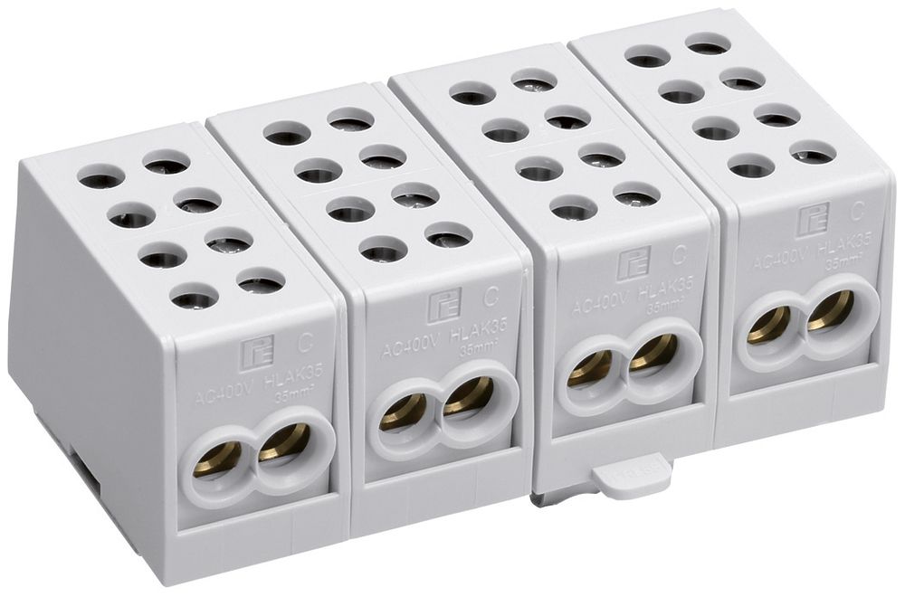 Borne principale Hager 4L 2×25/2×35mm², isolé