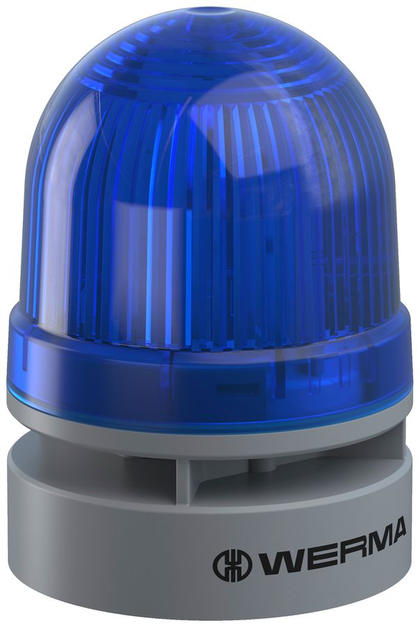 Blitz- und Dauerleuchte WERMA Mini TwinLIGHT Combi, 115...230VAC, blau
