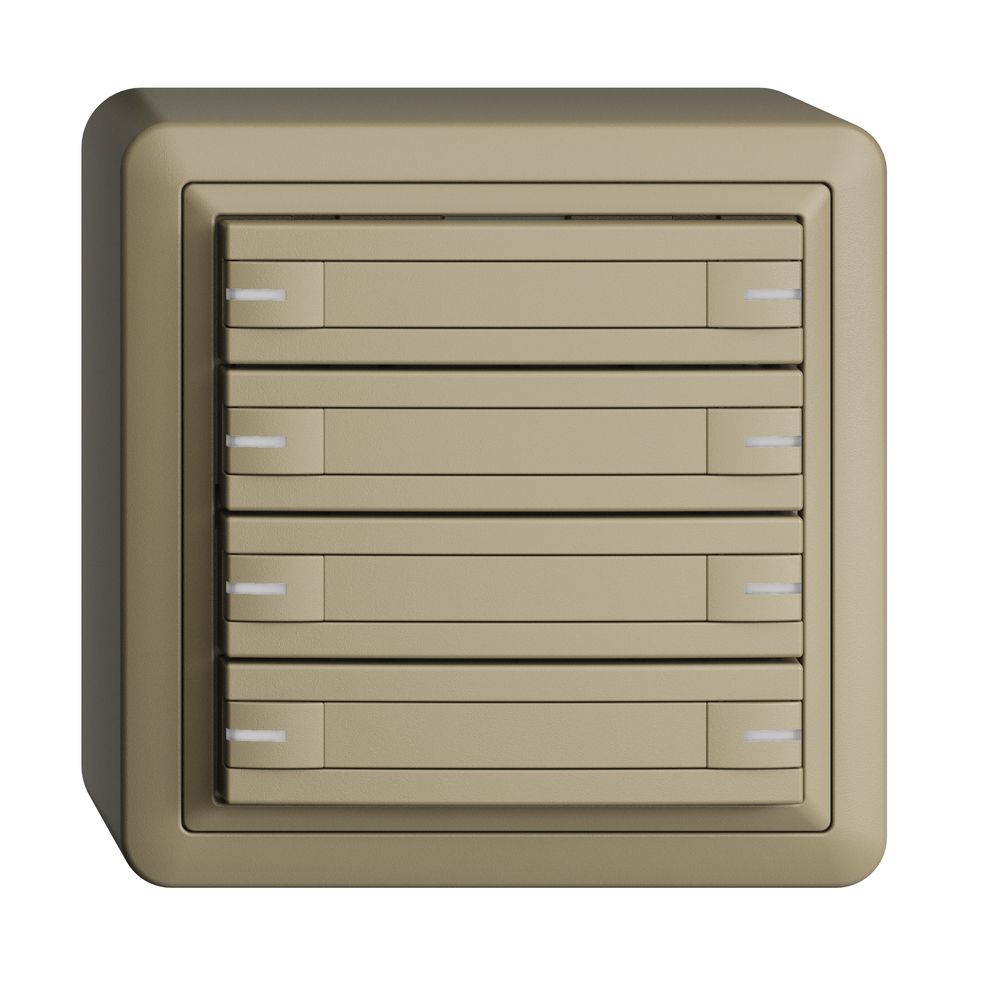 AP-KNX-Taster RGB EDUE, 250mW, m.RGB-LED, m.Papier., 8×Taste, 1×Tastenb., sa