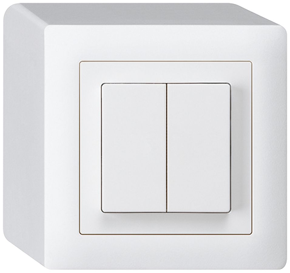 AP-Druckschalter kallysto 1/3+3/1L weiss