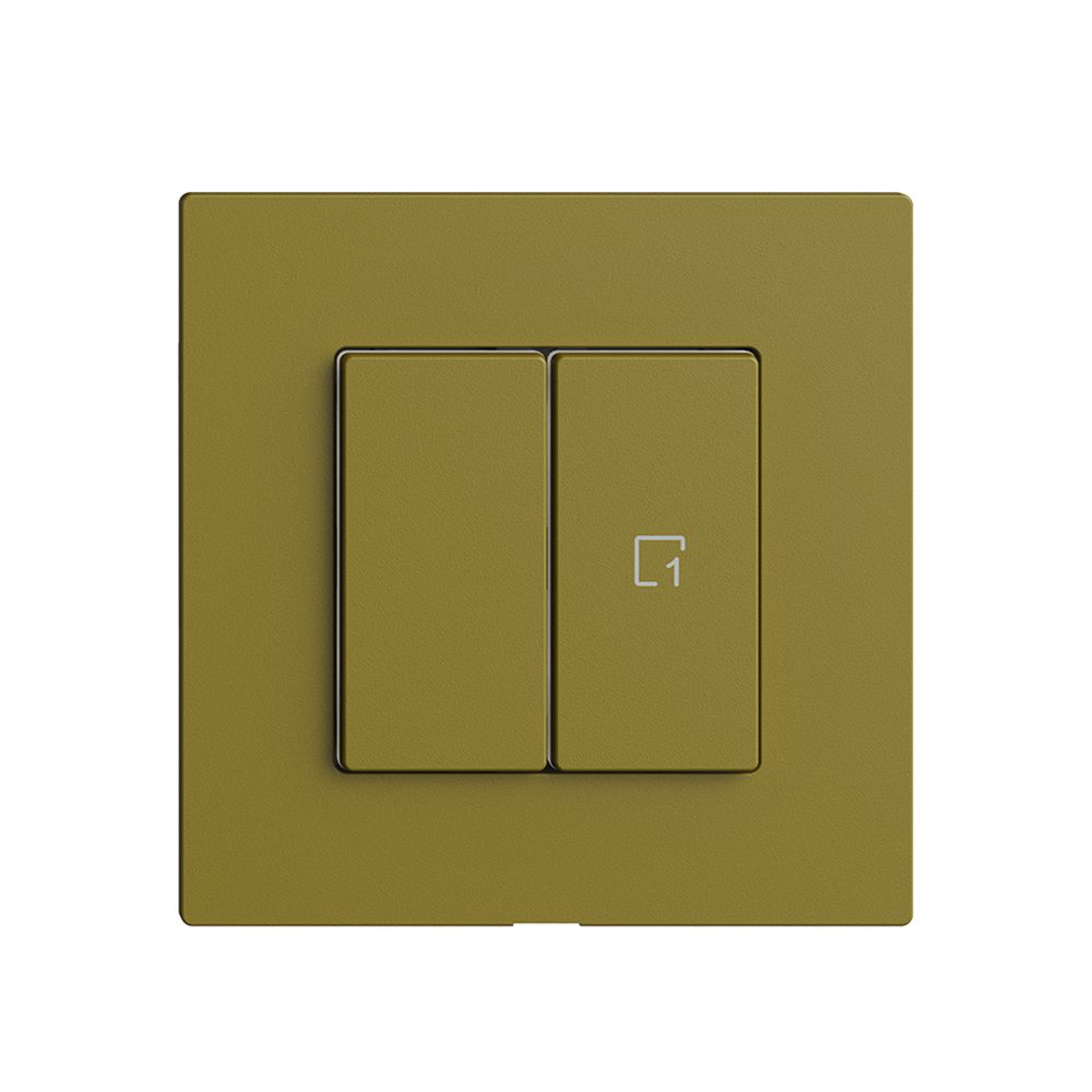 Abdeckset zu Druckschalter 1K Szene/2T Edue Wiser olive