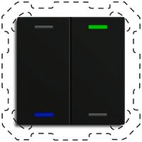 EB-Taster KNX RGBW MDT BE-TAL60T216.01 2T/4B Temp.schwarz matt "neutral"