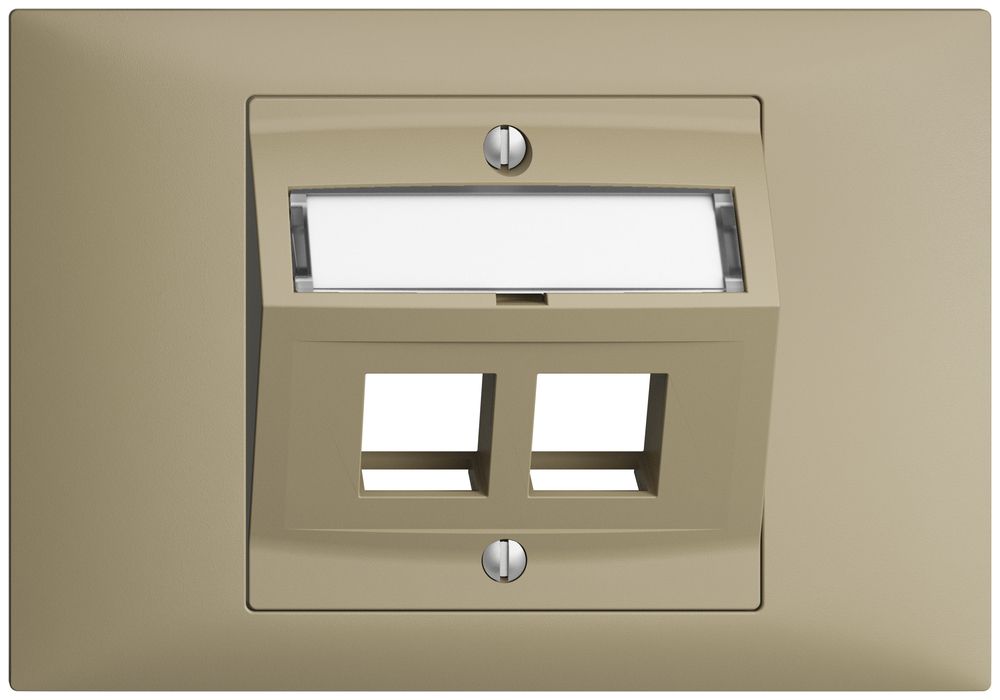 Kit de montage INC EDIZIOdue BKE, avec capot de sortie oblique 2×Keystone sand