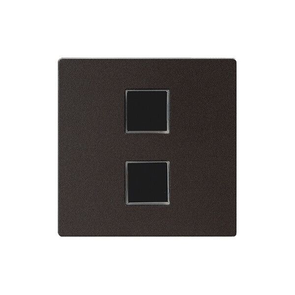 Abdeckset EDIZIOdue elegance für 2×Taster moca