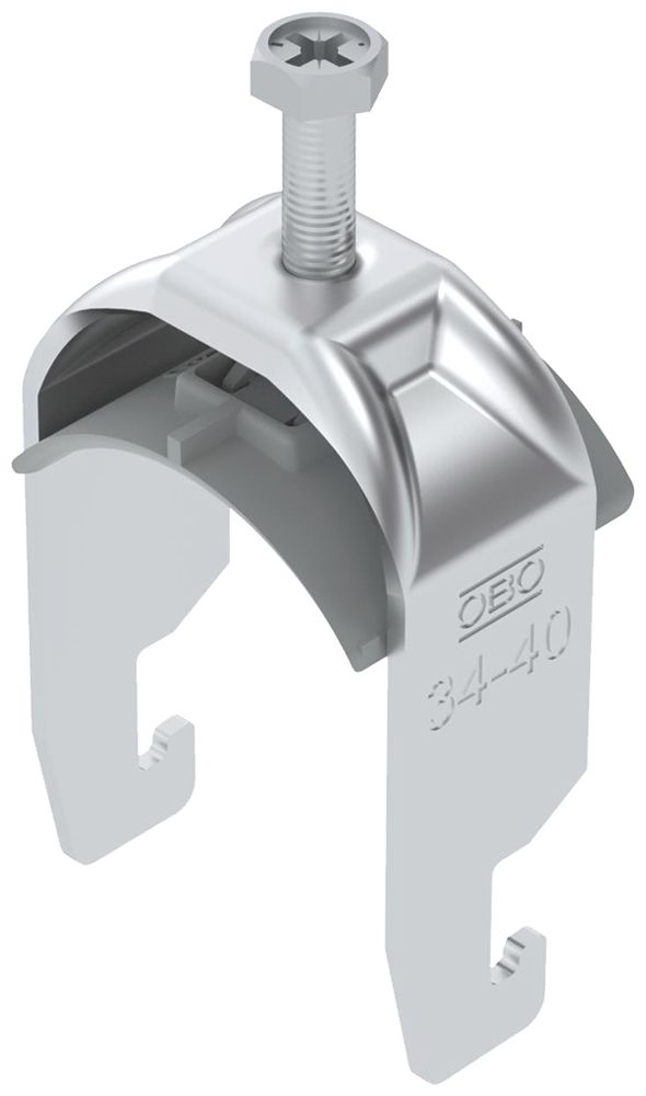 Fixation rapide BET 2056 pied à U matière synthétique 34…40mm 1×câble aluminium