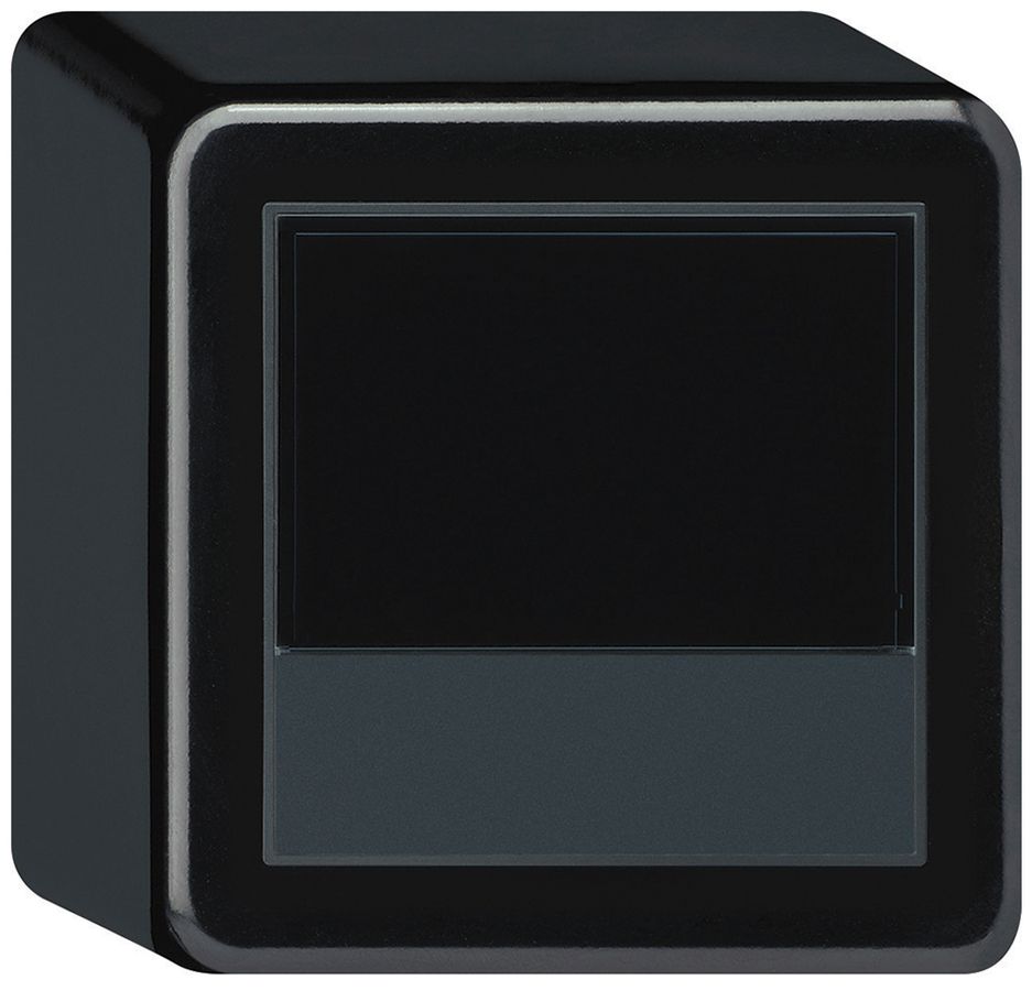 Termostato ambiente KNX AP origin con display con tasti 88×88×54mm nero