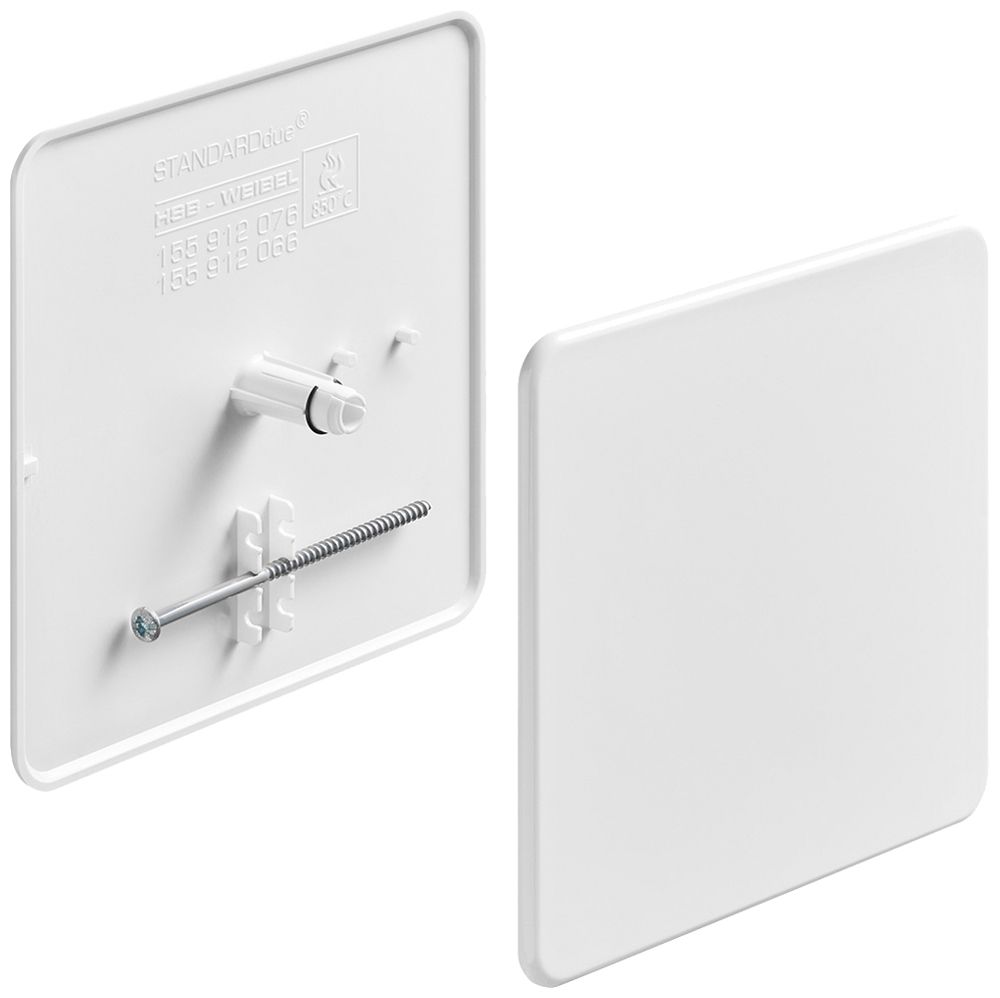 Steckdeckel HSB Weibel 130×130mm Kunststoff weiss