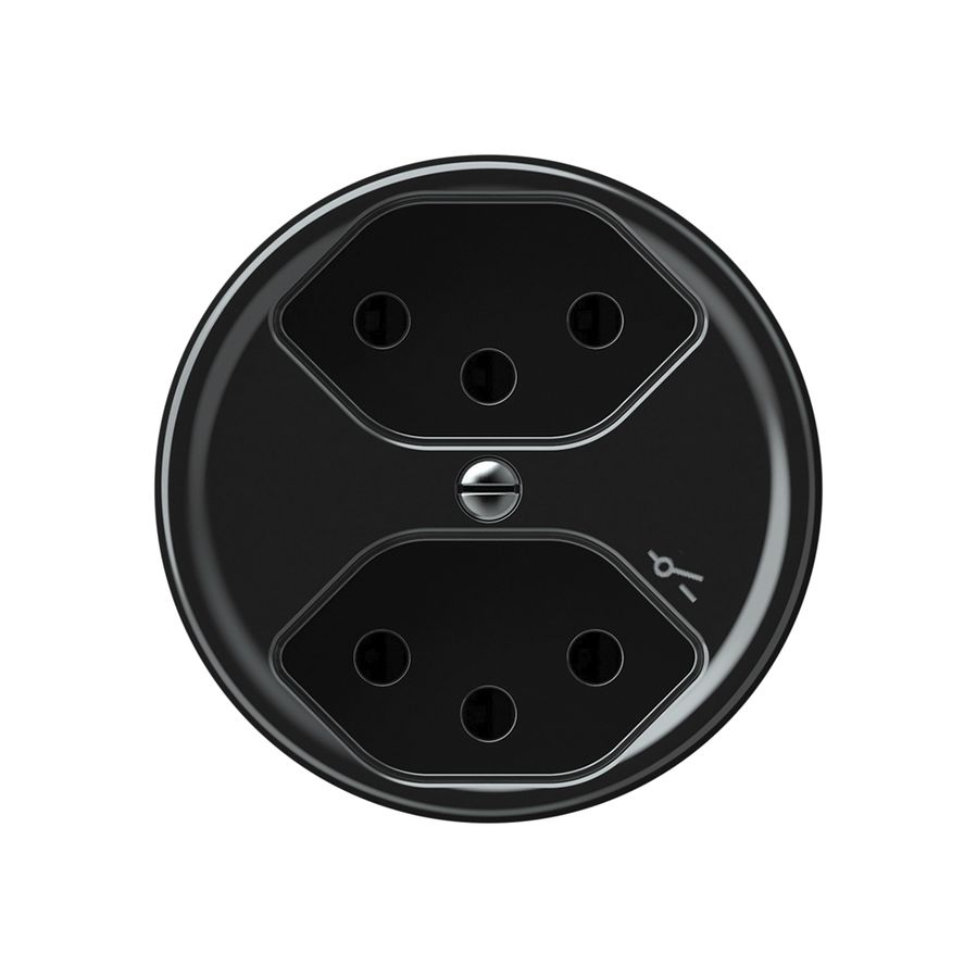 Prise origin 2×type 13 1×S 10A 230V 60×60mm noir