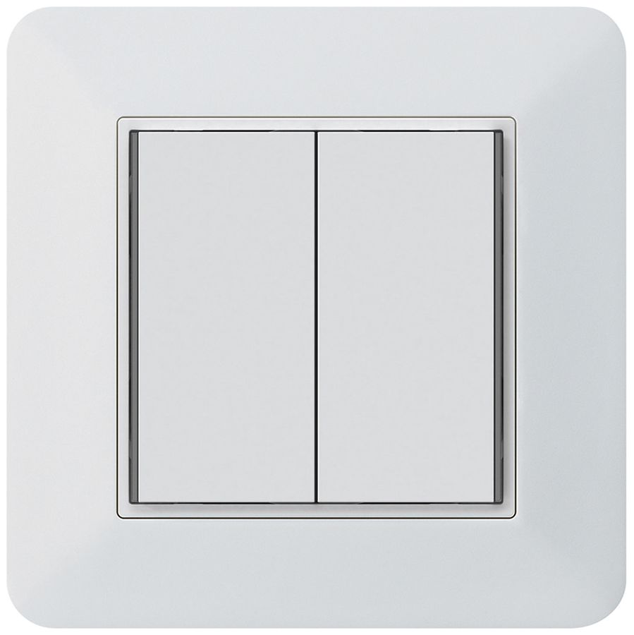 Poussoir KNX ENC KTR 2×touches 4×points actionnables LED blanc