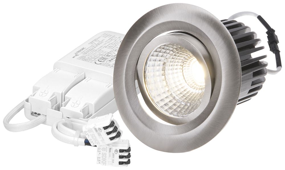 EB-LED-Spot MH MOVE 10.5W 960lm 3000K IP44 MB DIM DALI Ø68mm Nickel