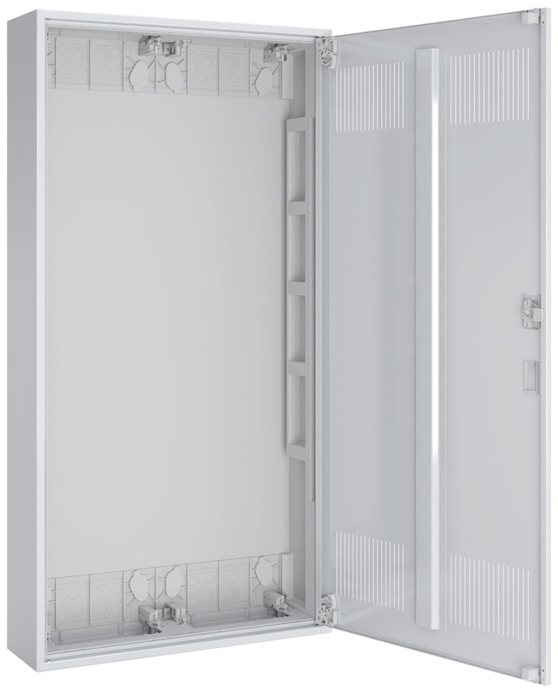 Coffret vide AP Pragma a.porte a.fentes blanc 2 champs 7 rangées 550×1100×160mm
