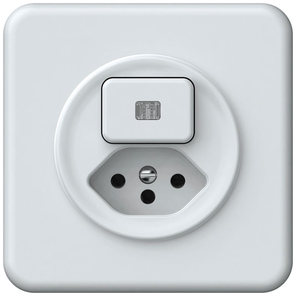 UP-Kombination origin 1×Taste beleuchtet 1CO+T13 1P 0<1 10A 230V 92×92mm weiss