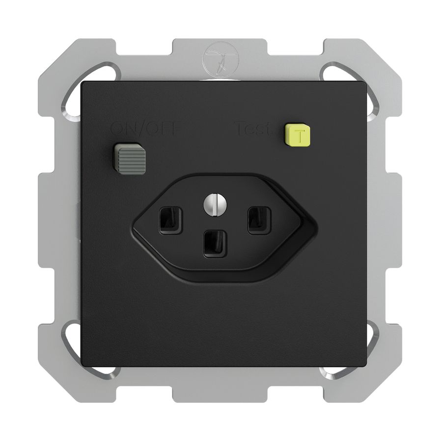 UP-Steckdose EDIZIOdue T23 FI 30mA FM, schwarz