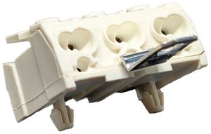 Verbindungsklemme 3P 0.5…2.5mm² Betätigungshebeln Erdungsbügel ws