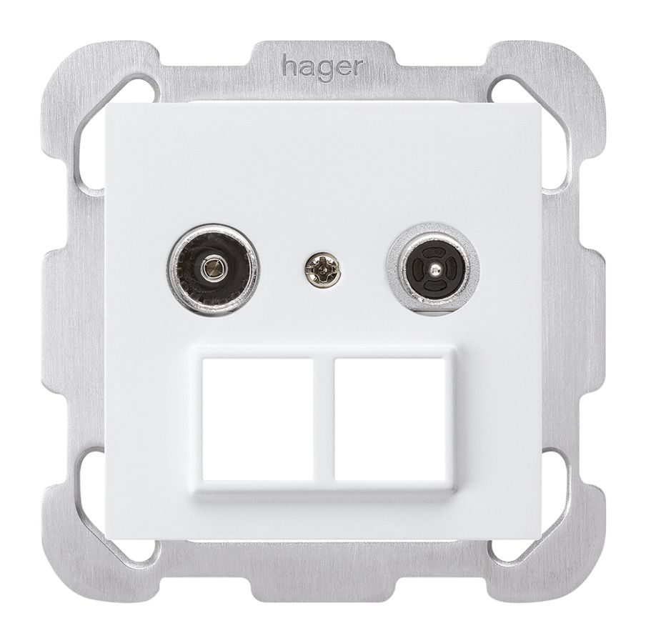 Prise multimédia ENC kallysto R/TV montage B 19dB 2GHz blanc