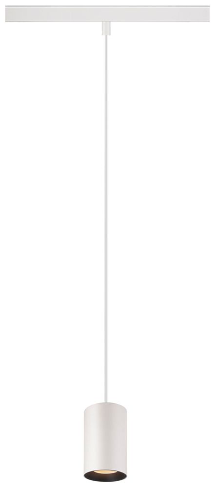 LED-Pendelleuchte SLV NUMINOS XS 48VTRACK DALI 8.7W 620lm 927 Ø50 ws/sz 40°