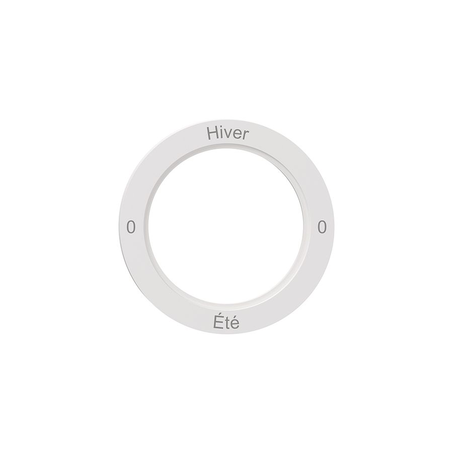 Kennscheibe NEVO, f.Drehschalter, 0-Hiver-0-Été, weiss