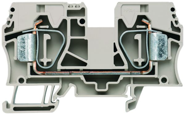 Borne de passage Weidmüller ZDU 16 connexion à ressort 16mm² TS35 beige