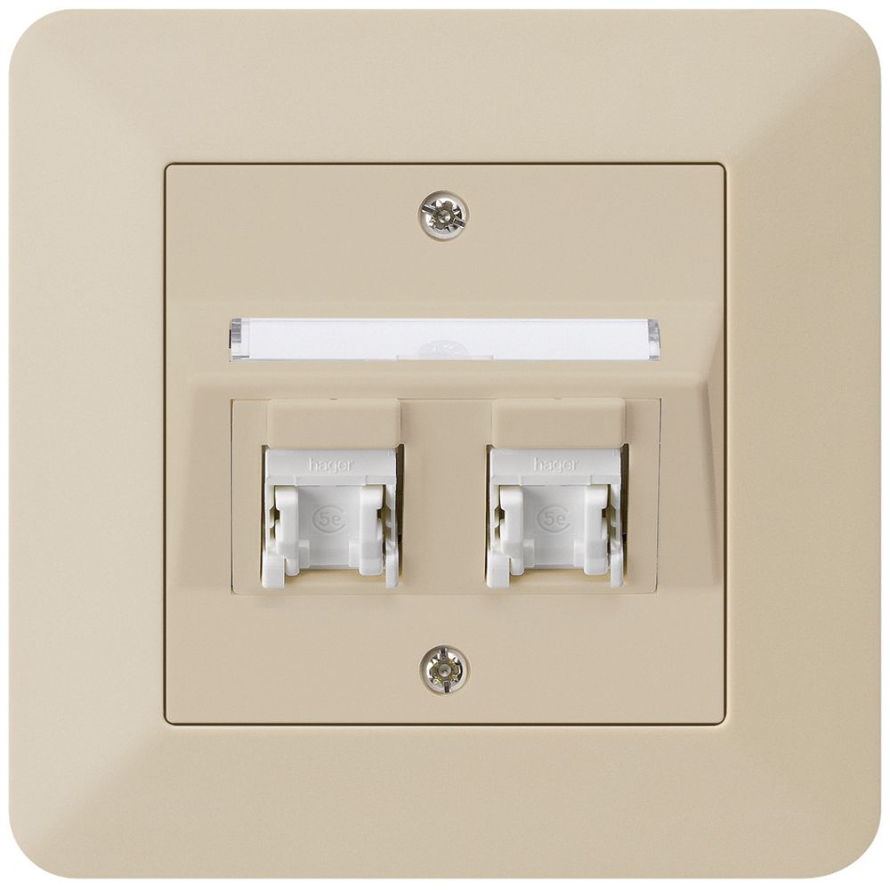 UP-Montage-Set kallysto.trend C Kat.5e 2RJ45/u beige