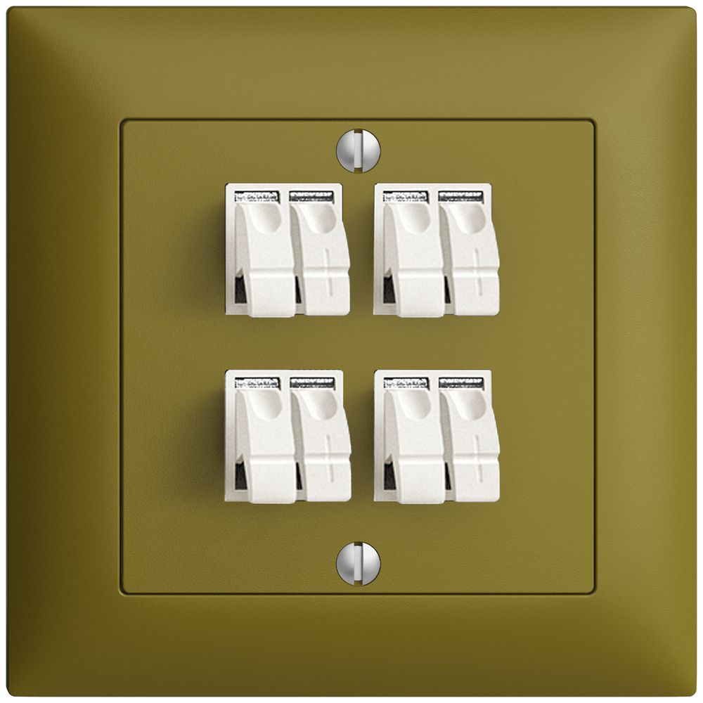 UP-Audiodose FMI 4×olive ITplus Klemmanschluss für 4 LS