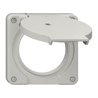 Deckel mit Klappdeckel NEVO Ø60mm für 2f-Steckdose bel. lgu (Dicht.sz)