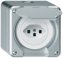 AP-Steckdose robusto Typ 23 aluminium mit Steckklemmen