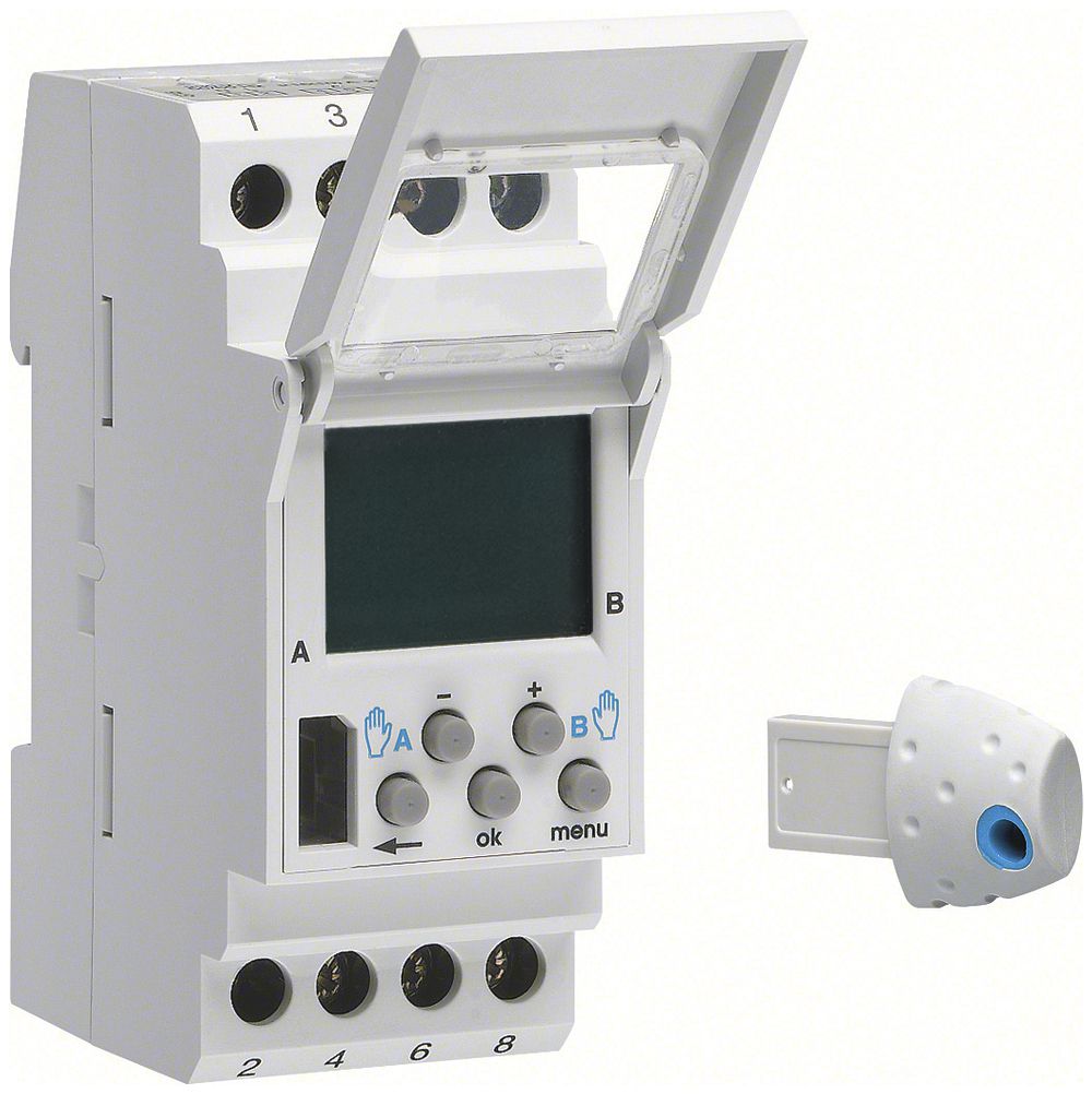 Timer Hager digitale astronomico 2 canali 2 invertitori 16A 2 UM