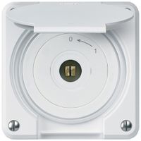 Contatto rotativo chiave quadrata INC robusto IP55 bianco con coperchio 2P