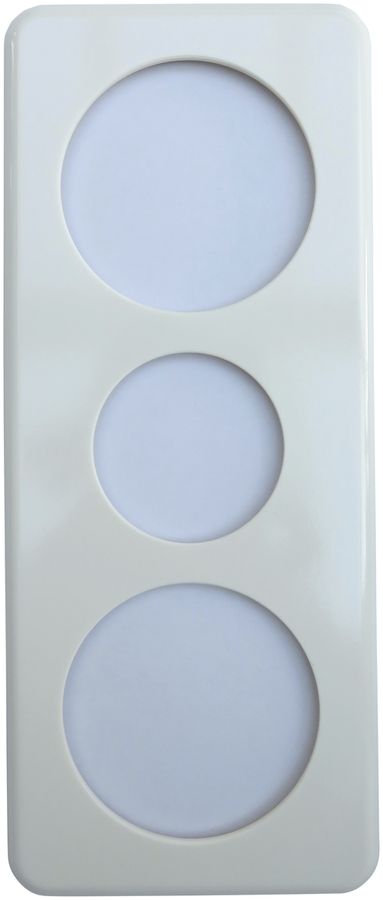 Abdeckplatte 3×1 58-43-58mm weiss