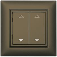 AP-RF-Taster ALADIN EnOcean EDIZIOdue, 2-fach, braun, V/Λ