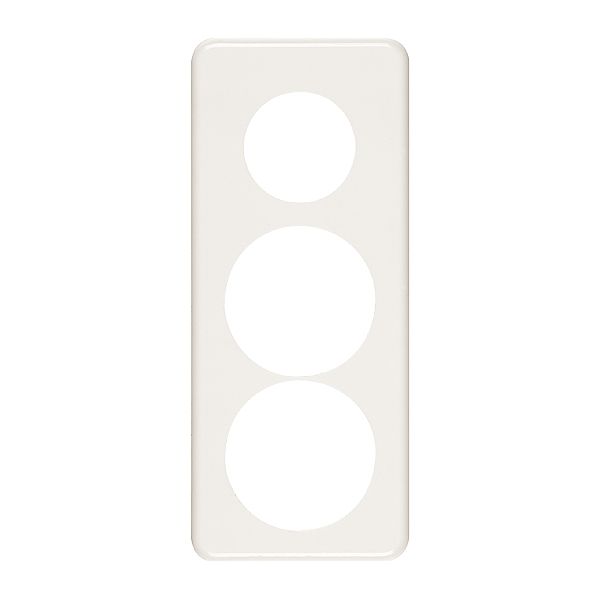 Abdeckplatte 3×1 43+58+58mm weiss