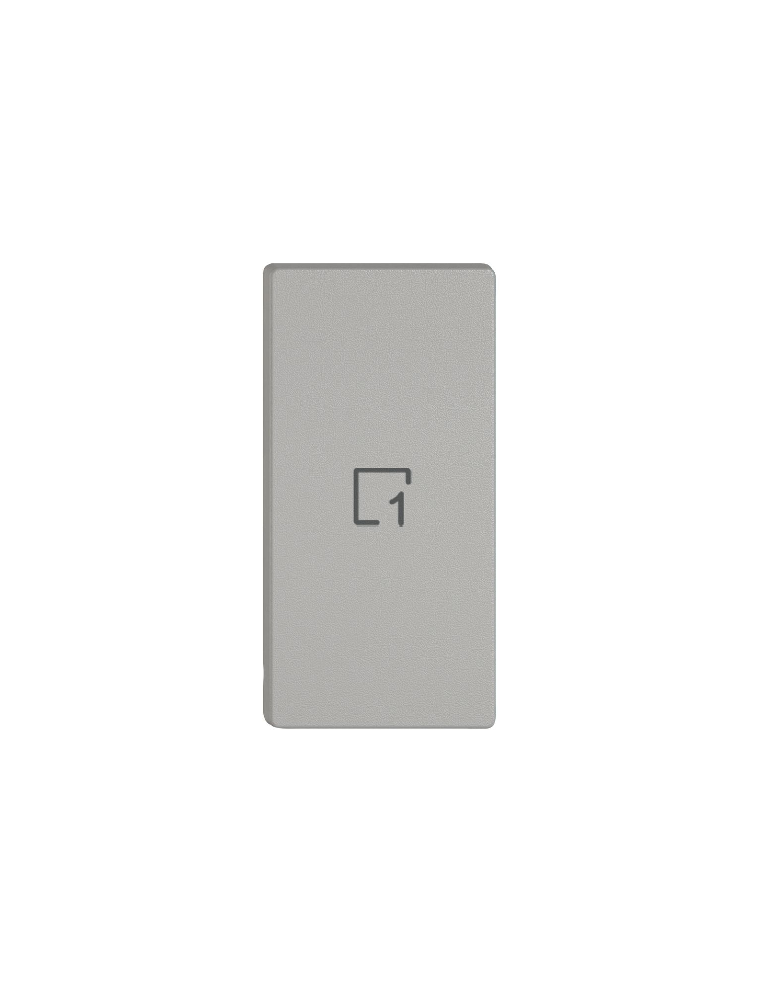 Poussoir 1/2 EDIZIO.liv Wiser avec SNAPFIX® horiz.avec symbole scène 1 grc