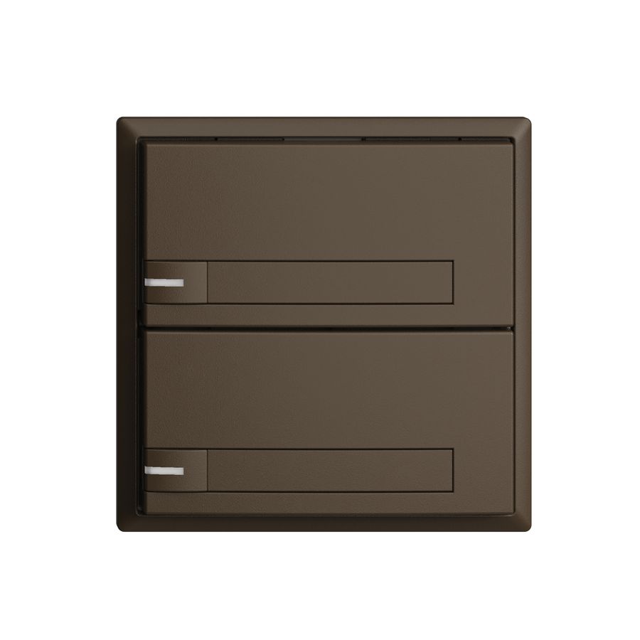 Poussoir KNX RGB EDUE, 250mW, a.LED RGB, a.papier, 2×poussoir, 1×touche, cof