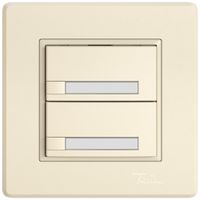 Poussoir KNX RGB ENC EDIZIO.liv SNAPFIX® capteur temp.s.LED étiqu.2× comm.1T cr