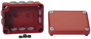 Boîte de dérivation AP Mureva 150×105mm vide rouge IP55