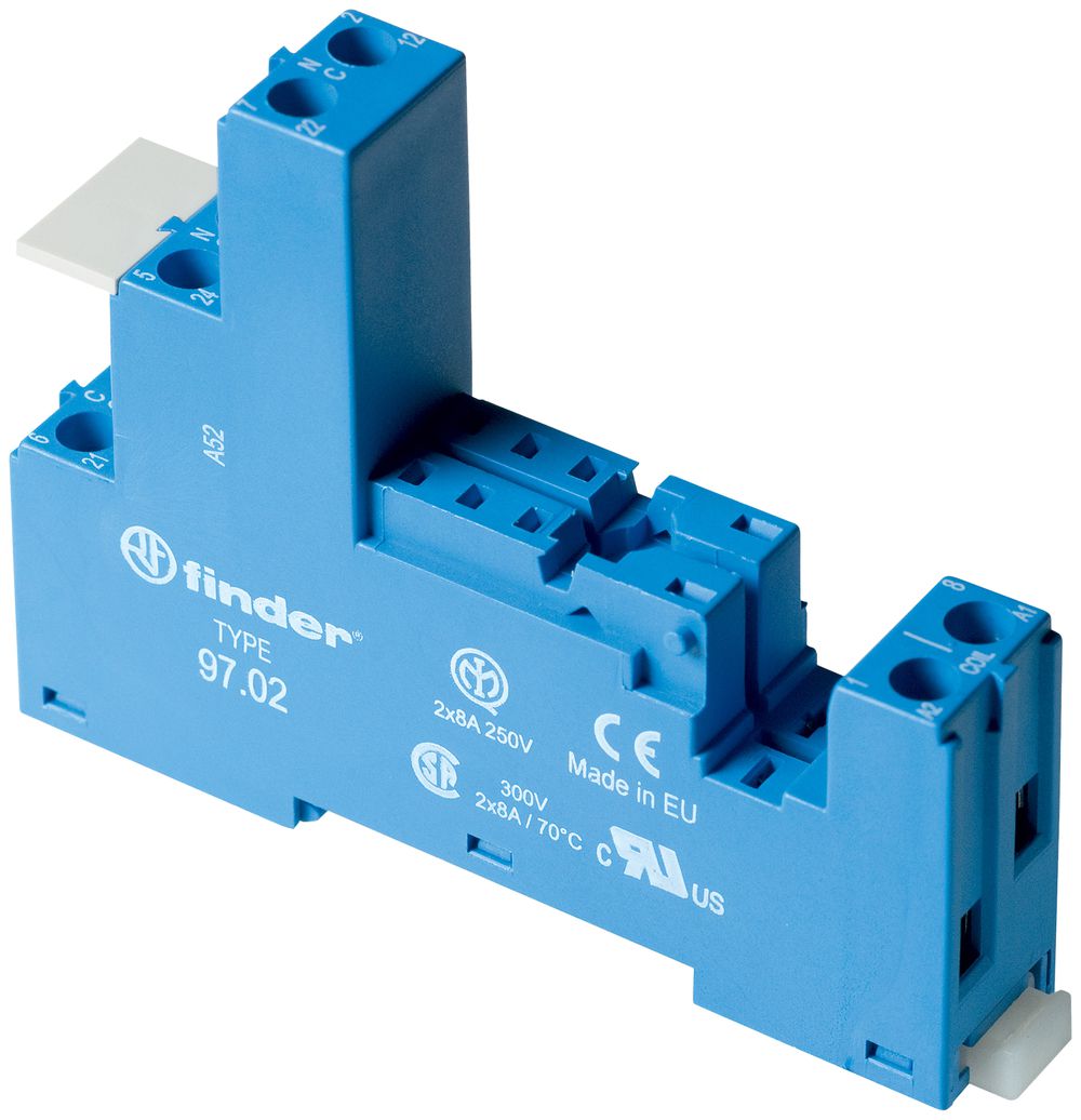 Fassung Finder für Relais 46.52 Schraubanschluss mit Plastikbügel