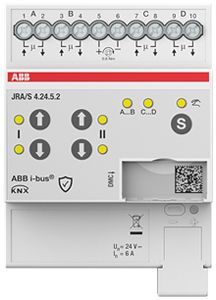 Attuatore per persiana AMD ABB JRA/S4.24.5.2 4-volte 6A/24VDC misura.tde
